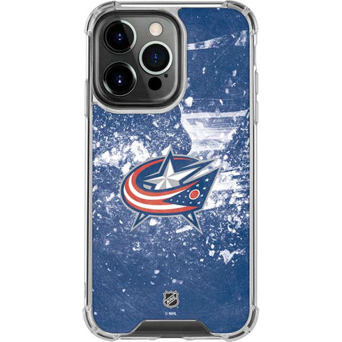 NHL Columbus Blue Jackets Frozen iPhone 16 Pro Clear Case